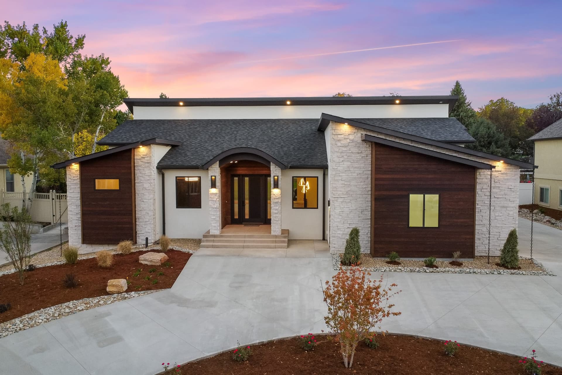 Aerial view of a Kiefer Built custom home