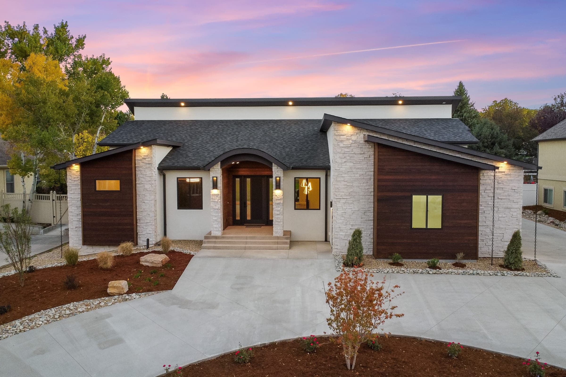 Aerial view of a Kiefer Built custom home